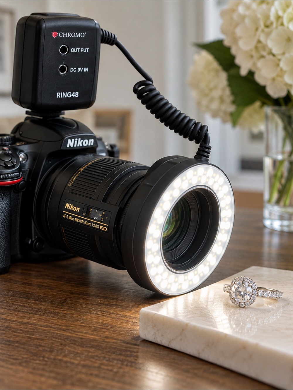 Chroma RING48 Macro LED Ring Light – Sony Nikon Lens Adapters